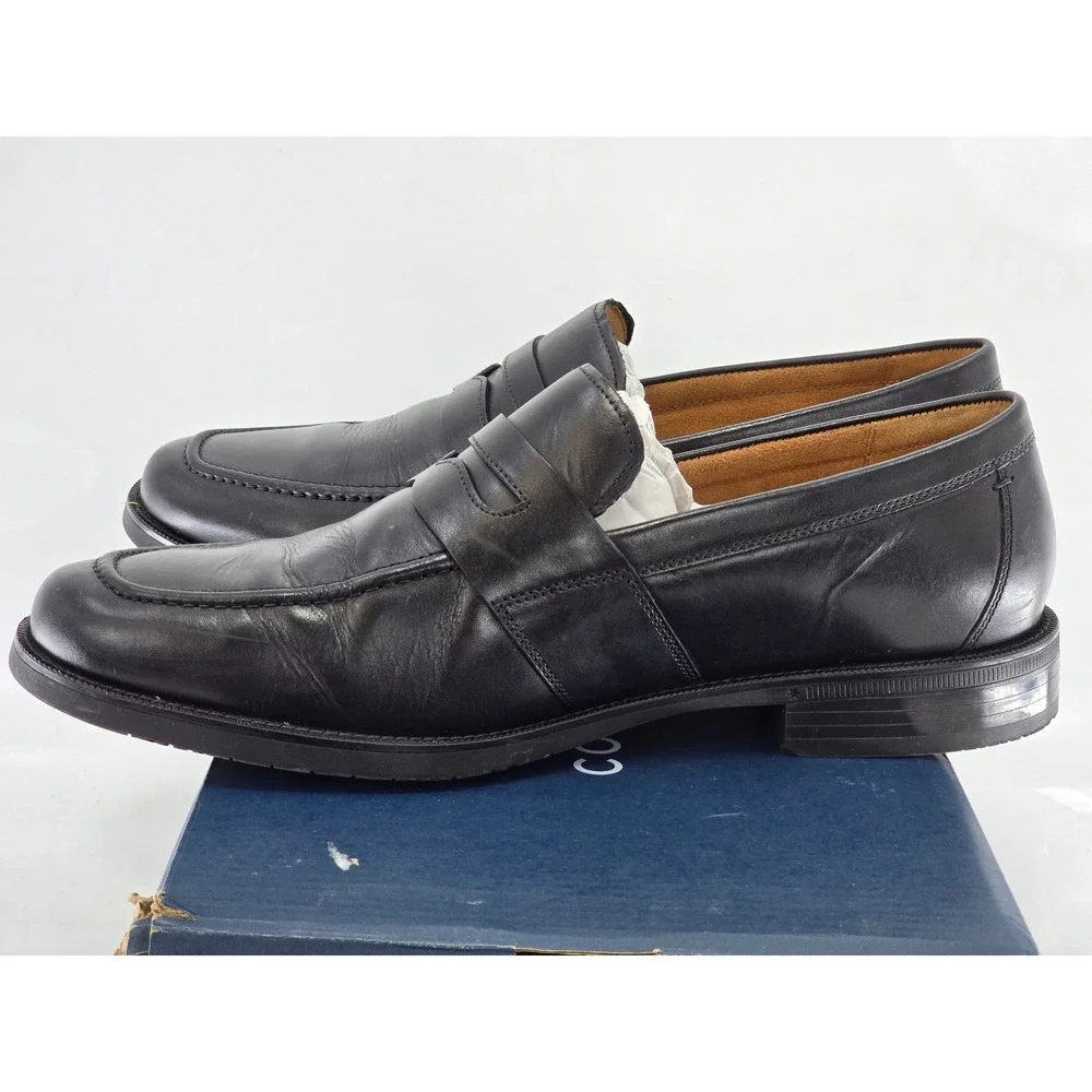Cole Haan Bedford Penny LF Men 12 Black Leather Loafers C40257 - Excellent